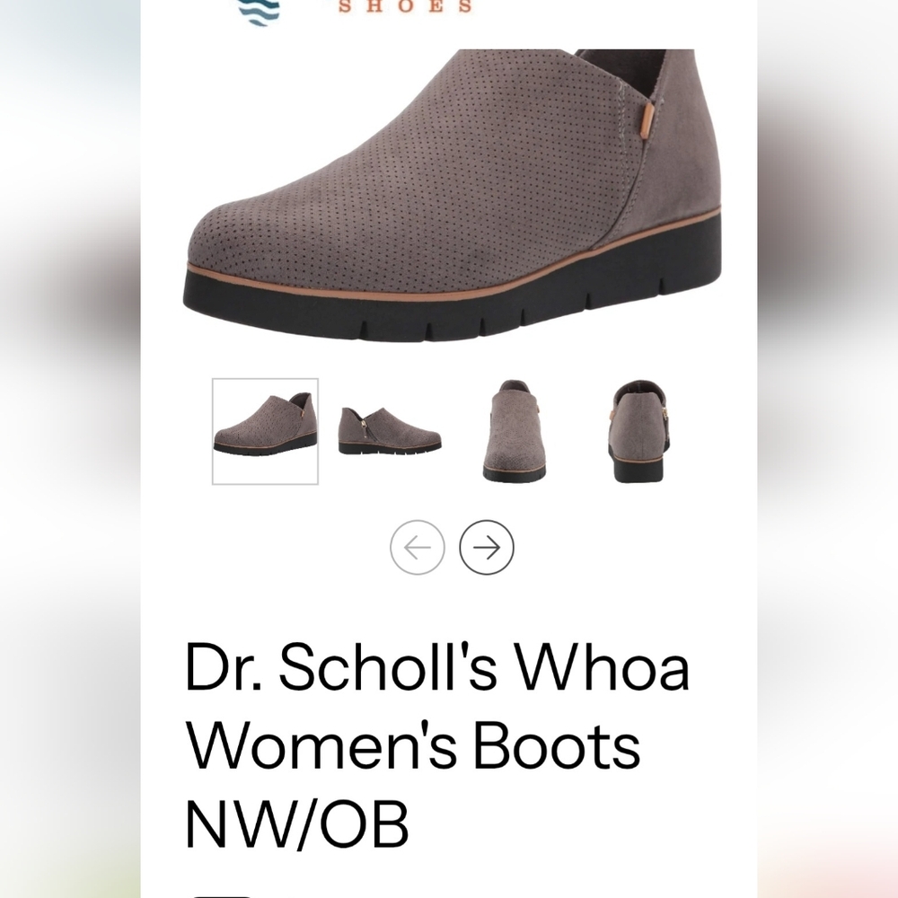 Dr. Scholl's Whoa Women's Gray Microsuede Boots